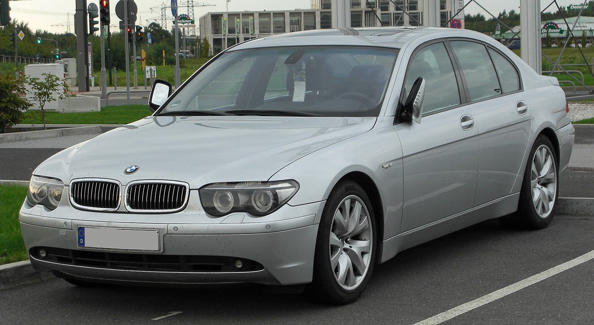 The BMW E65 7-Series, a luxury sedan with a controversial trunk design