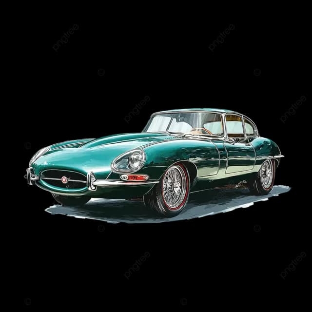 Classic Jaguar E-Type sports car
