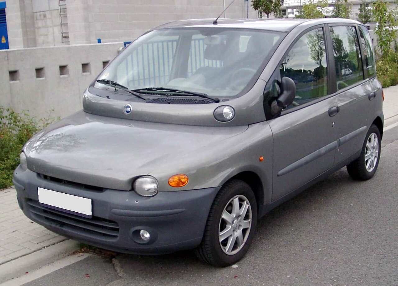 The Fiat Multipla, a compact MPV with a bizarre front-end design